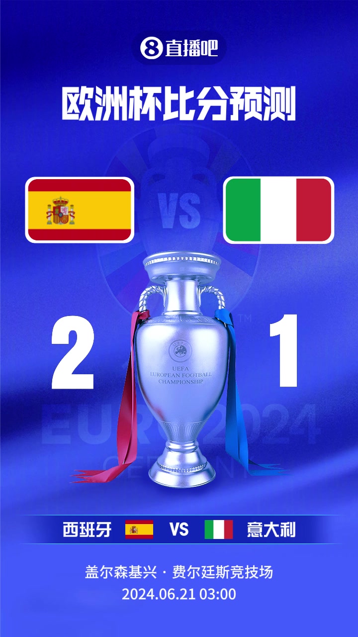 小组最强对决！欧洲杯西班牙vs意大利截图比分预测